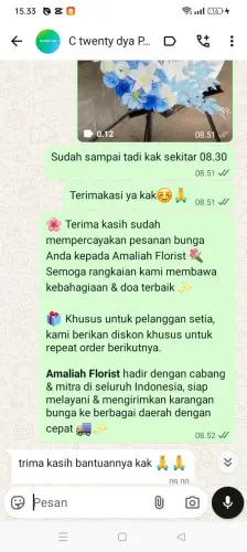 Testimonial Standing Flower lippo cikarang